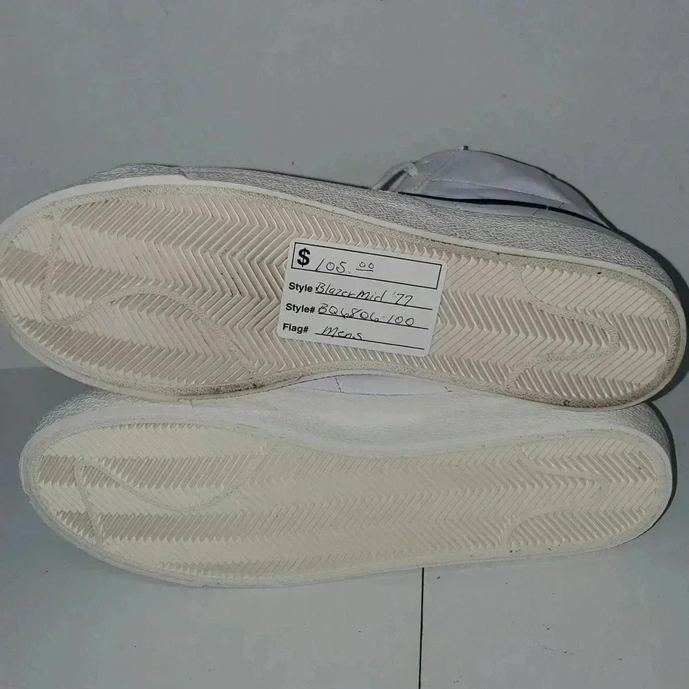 Nike Blazer Mid 77 Vintage White Black BQ6806-100 Mens Size 9